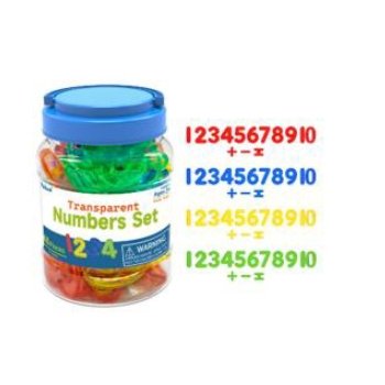 NUMEROS TRANSLUCIDOS COLORIDOS